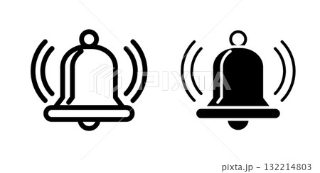 Bell icon design template Bell icon design template 132214803