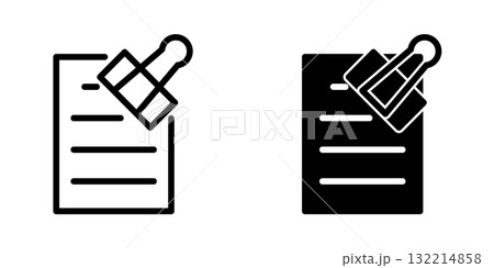 Paperclip icon illustration vector design template 132214858