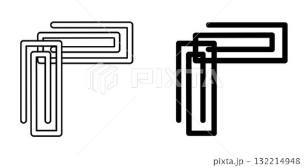 Paperclip icon illustration vector design template 132214948