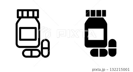 Medicine bottle icon design template Medicine bottle icon design template 132215001
