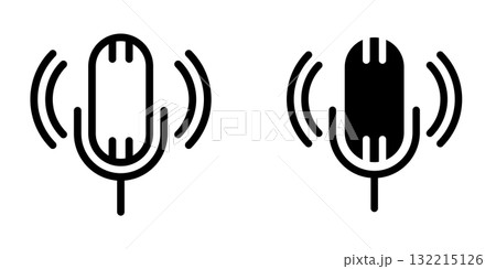 Mic icon design template Mic icon design template 132215126