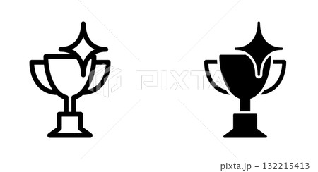 Trophy cup icon design template 132215413