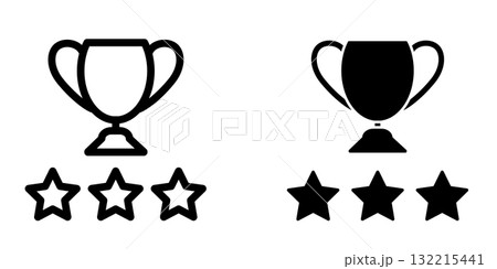 Trophy cup icon design template 132215441