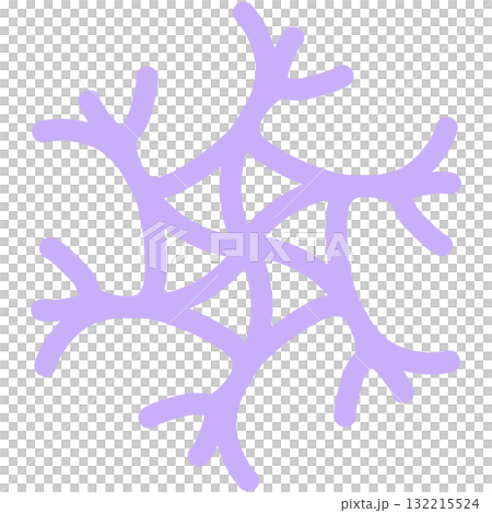 形狀獨特的淡紫色雪花 132215524