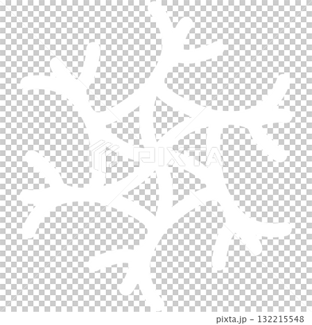 白い独特な形の雪の結晶 132215548