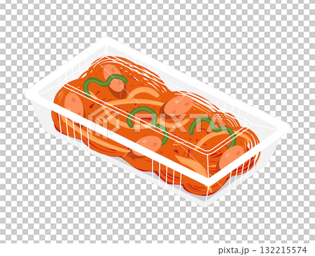 食品包裝中的那不勒斯起司插圖 食品包裝中的那不勒斯起司插圖 132215574