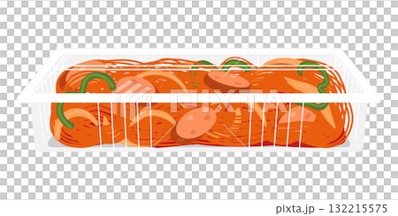 食品包裝中的那不勒斯起司插圖 食品包裝中的那不勒斯起司插圖 132215575