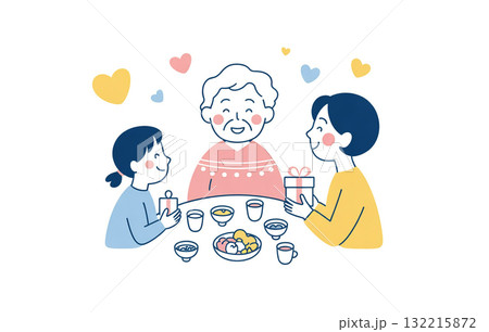 敬老の日イメージ　お祝い　贈り物 132215872