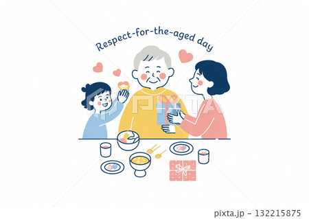 敬老の日イメージ　お祝い　贈り物 132215875