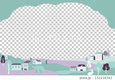 田園鄉村風景畫框 132216342
