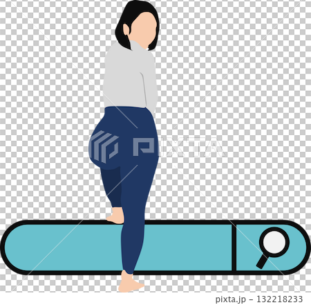 Illustration of searching keywords on a computer Illustration of searching keywords on a computer 132218233