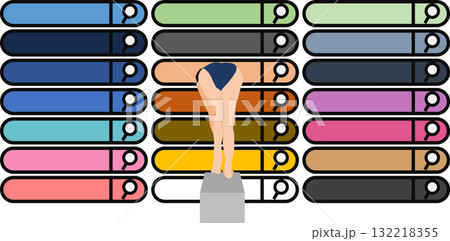 パソコンでキーワードを検索するイラスト パソコンでキーワードを検索するイラスト 132218355