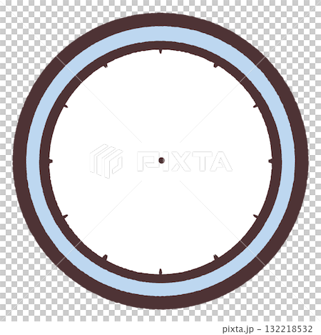 沒有字母或指針的時鐘插圖 沒有字母或指針的時鐘插圖 132218532