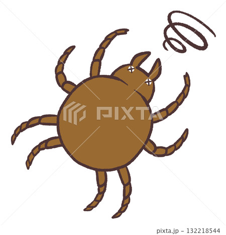 ダニの死骸のイラスト 132218544