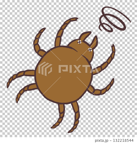 ダニの死骸のイラスト 132218544