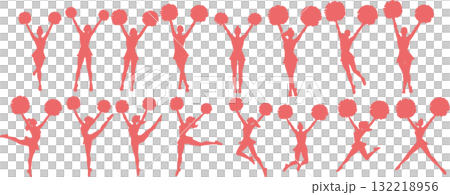 啦啦隊員插圖集 132218956