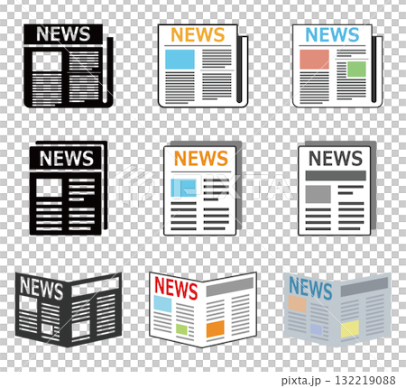 新聞報紙圖示集 新聞報紙圖示集 132219088