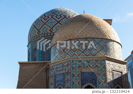 Domes of the Shah-i-Zinda Ensemble, Samarkand, Uzbekistan Domes of the Shah-i-Zinda Ensemble, Samarkand, Uzbekistan 132219424
