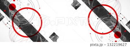 Abstract art background. Modern science or technology art elements. Wireframe surface illustration. 132219627