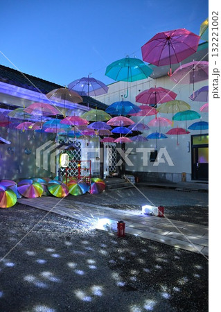 五泉八幡宮　夜のアンブレラスカイ（新潟県） 132221002