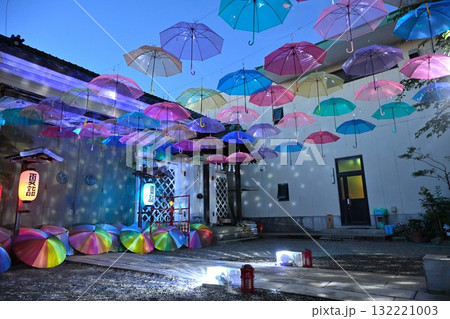 五泉八幡宮　夜のアンブレラスカイ（新潟県） 132221003