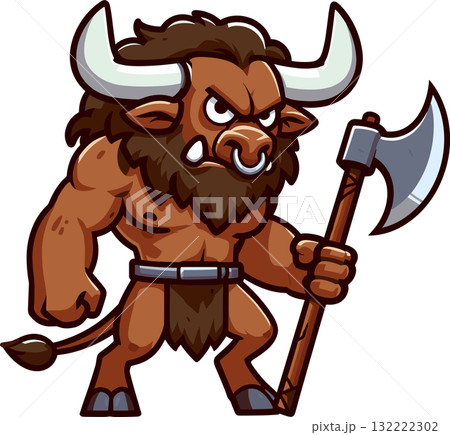 斧を持ったミノタウロスのイラスト 132222302