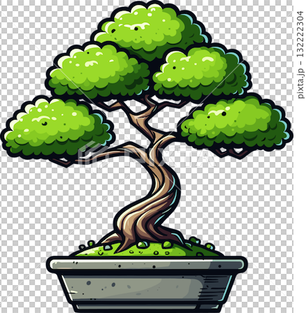 盆栽のイラスト 132222304