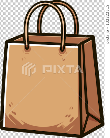Simple brown paper bag illustration Simple brown paper bag illustration 132222315