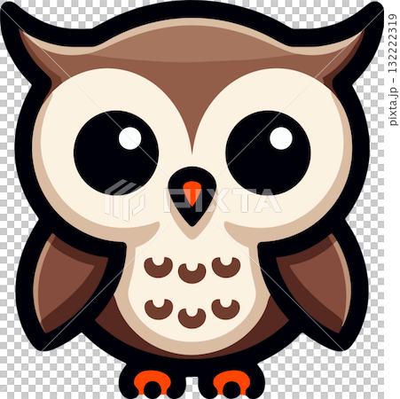 棕色貓頭鷹圖標 132222319
