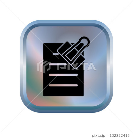 Paperclip icon design template 132222413