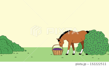 Horse with Basket of Grapes 132222511
