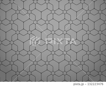 The geometric pattern with lines. Seamless vector background. Gray and black texture. Graphic modern pattern. Simple lattice graphic design 132223476