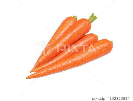 Carrot isolated. Carrots on a white background. 132223924