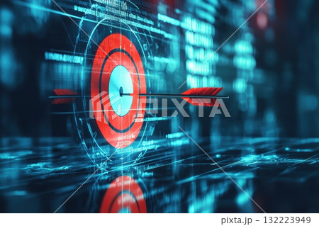 A red arrow is pointing to a target 132223949