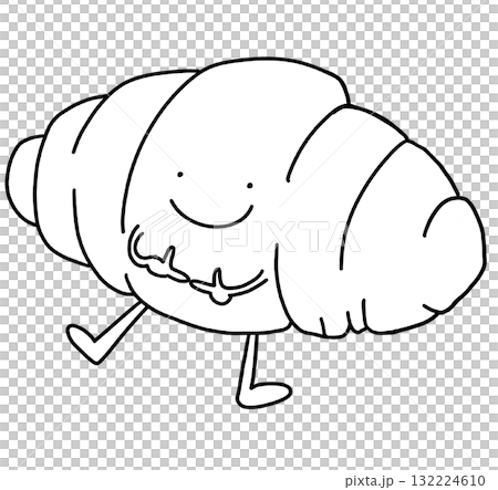 croissant cartoon character French bakery illustration croissant cartoon character French bakery illustration 132224610
