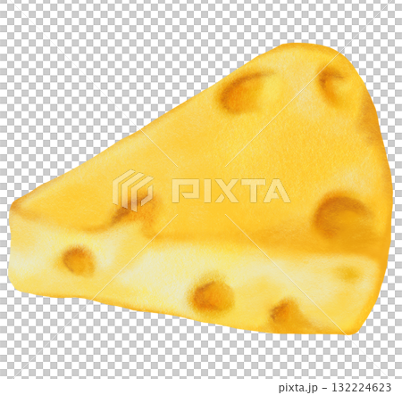 cheese slice cheesecake hand drawing painting  illustration 132224623