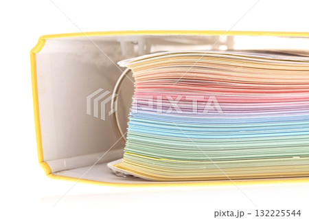 file folder with documents and papers 132225544