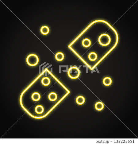 Extended release capsule neon icon 132225651