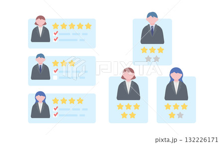 人事評価のイラストセット 人事評価のイラストセット 132226171
