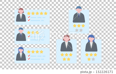 人事評価のイラストセット 人事評価のイラストセット 132226171