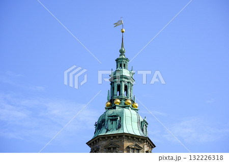 Detail of tower of Kromborg castle know as hamlet shakespeare legend fortress Detail of tower of Kromborg castle know as hamlet shakespeare legend fortress 132226318