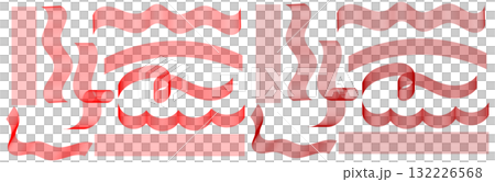 Simple hand-drawn ribbon red Simple hand-drawn ribbon red 132226568