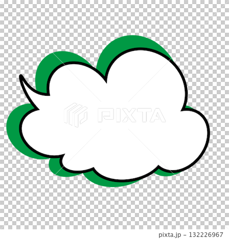 シンプルな吹き出しのイラスト もこもこ シンプルな吹き出しのイラスト もこもこ 132226967