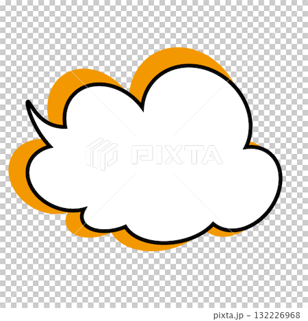 Simple speech bubble illustration - Fluffy Simple speech bubble illustration - Fluffy 132226968