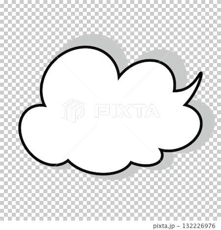 Simple speech bubble illustration - Fluffy Simple speech bubble illustration - Fluffy 132226976