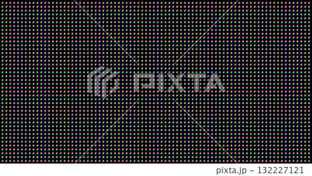 Led screen rgb pattern. TV display texture with pixel dots. Computer monitor vector effect. 132227121
