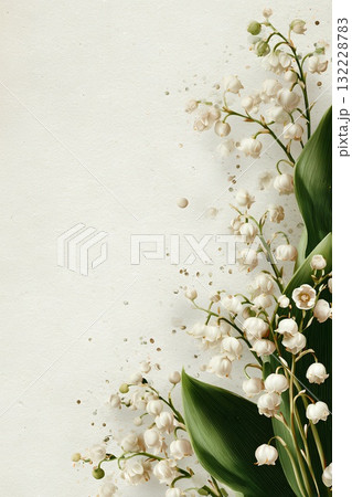 白い花のフレーム 132228783
