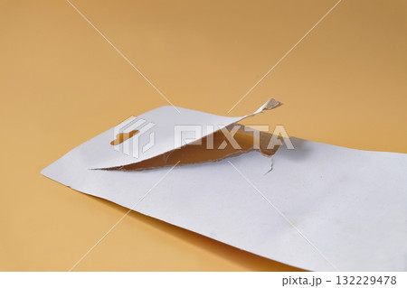 Torn paper,white paper texture background. 132229478