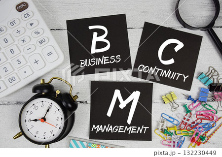 BCM Abbreviation of Business Continuity Management text phrase of business and financial concept BCM Abbreviation of Business Continuity Management text phrase of business and financial concept 132230449