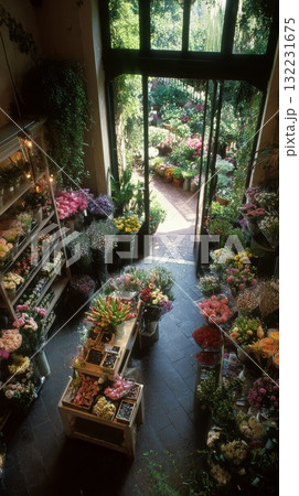 Colorful Flower Shop Filled With a Variety of Blooms During Daylight Hours 132231675